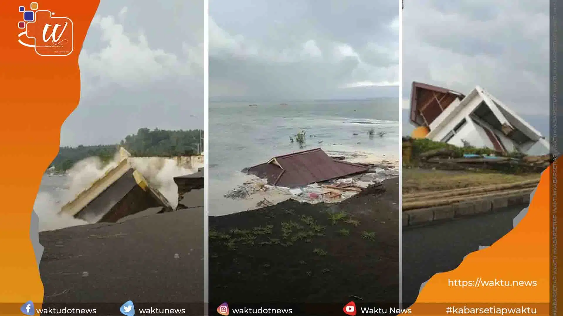 Bencana Alam Jembatan Amurang Minsel Putus Rumah Dan Penginapan Juga