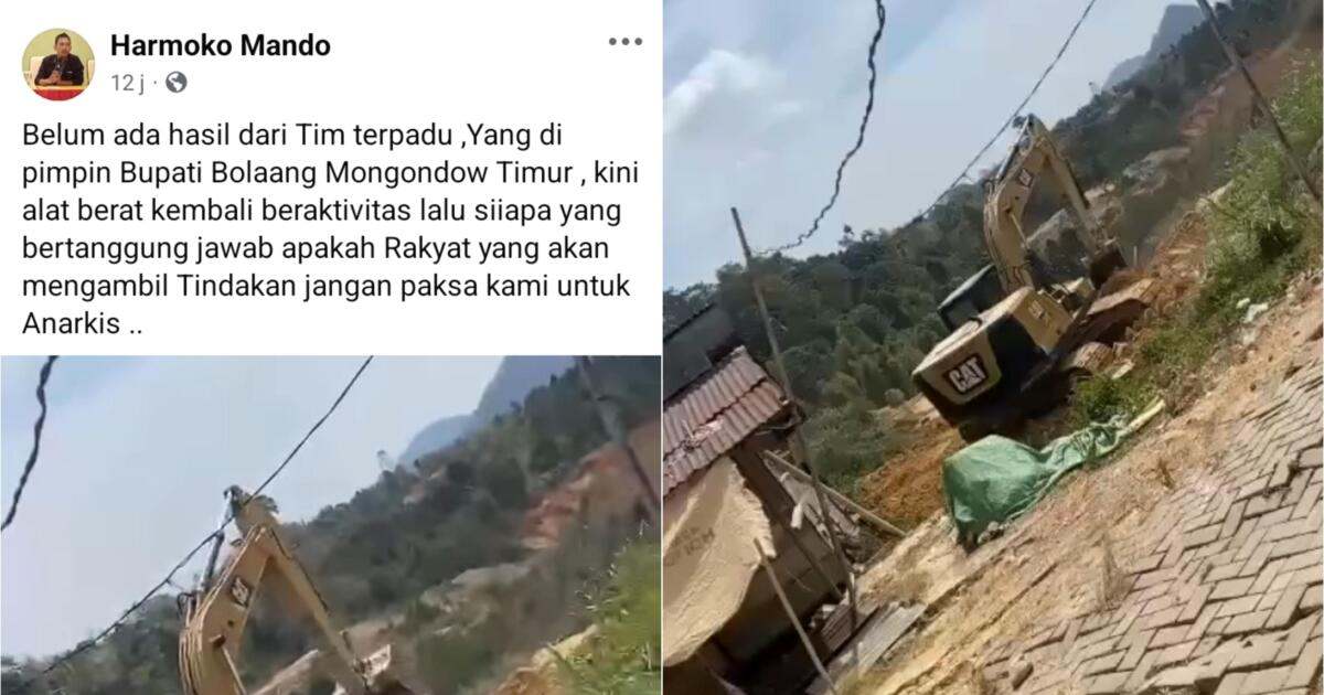 Aktivitas ekskavator di Lanut