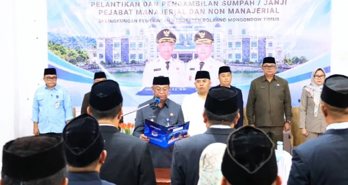 Bupati Boltim Oskar Manoppo melantik 35 pejabat