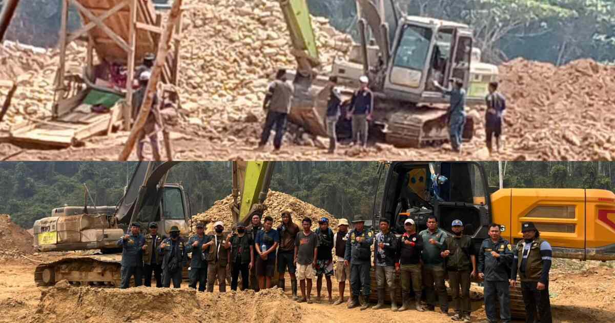 Operasi PETI di Huntuk Bolmut amankan lima orang dan dua excavator