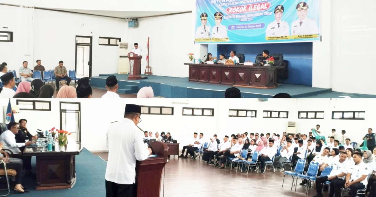 Wabup Boltim Argo Vinsensius Sumayku meminta sangadi mengawasi peredaran rokok ilegal.