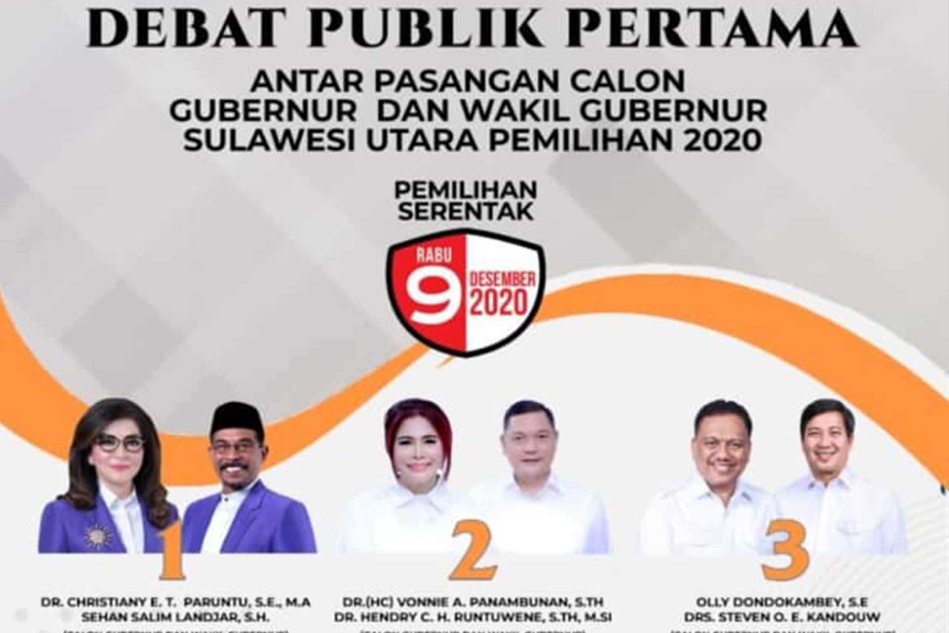 Live Streaming Debat Publik Calon Gubernur dan Wakil Gubernur Sulut