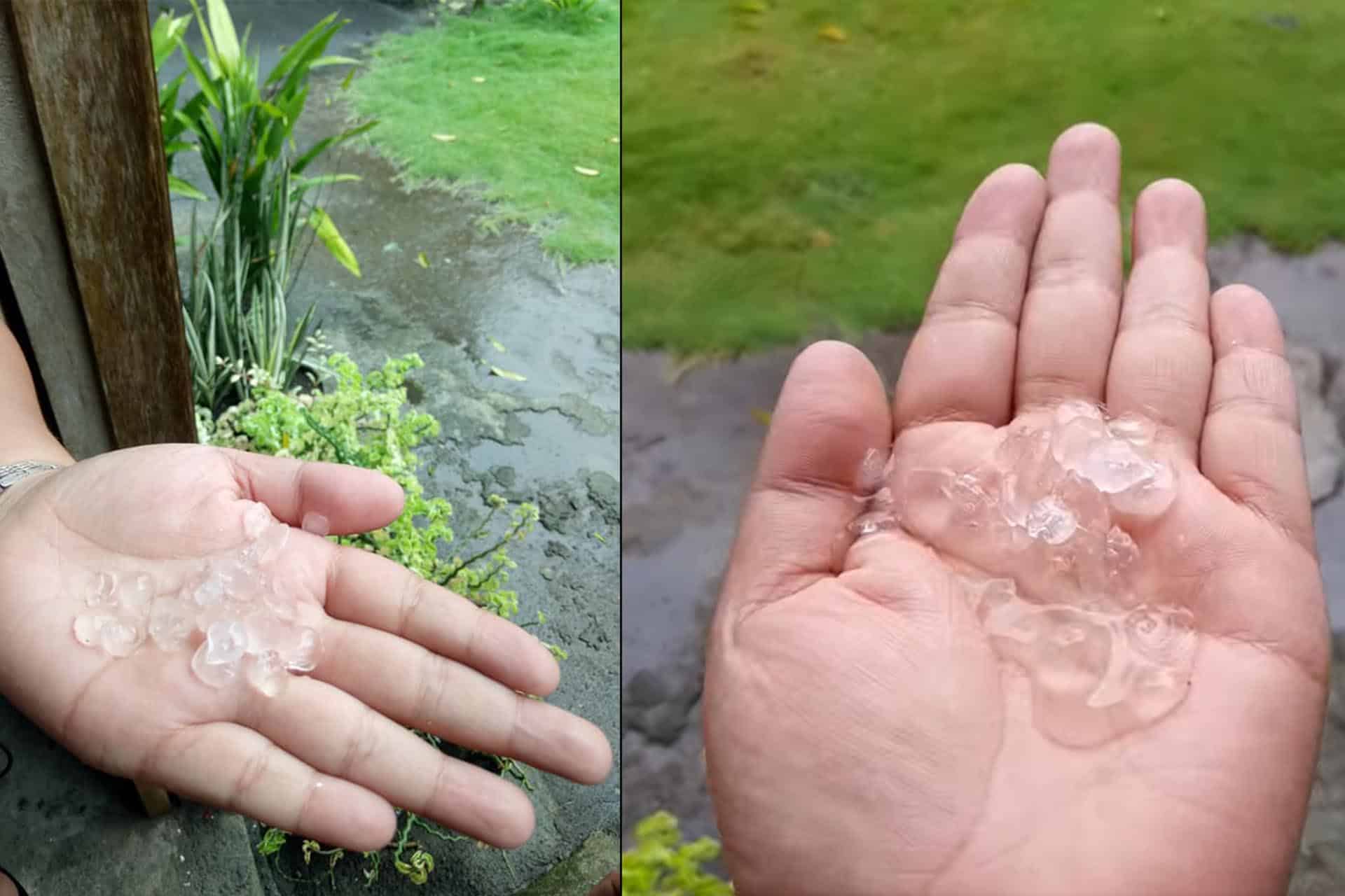 Hujan Es di Touliang Kakas Minahasa