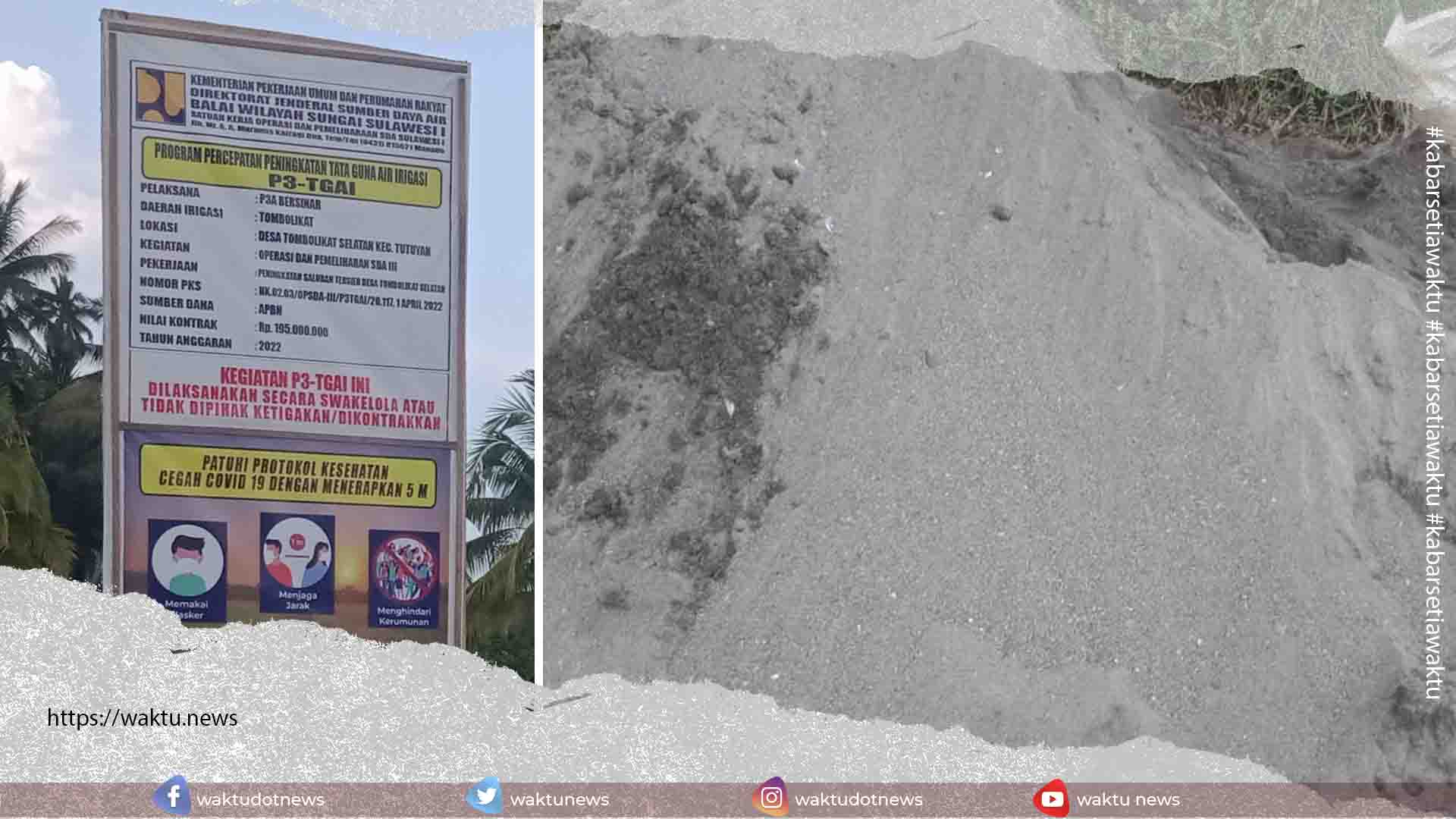 Proyek Irigasi P3-TGAI di Desa Tombolikat Selatan