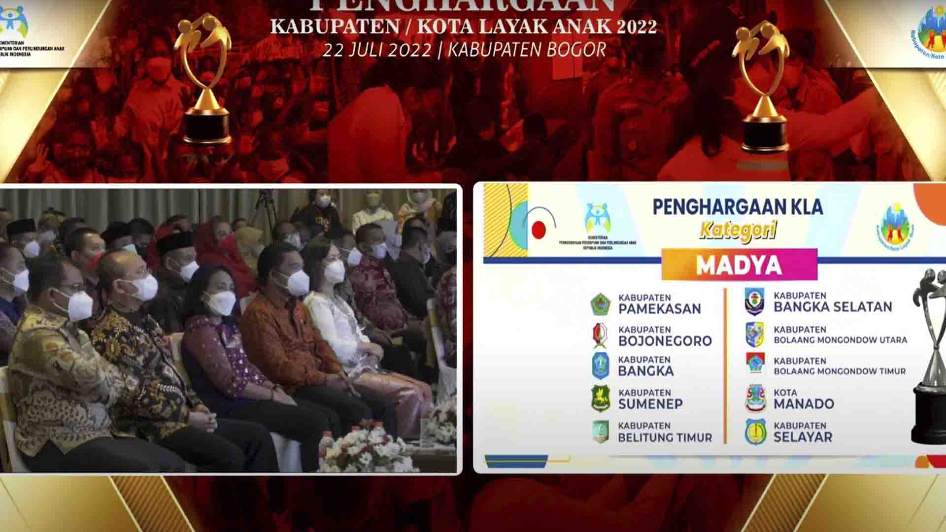 Boltim Raih Penghargaan Kabupaten Layak Anak