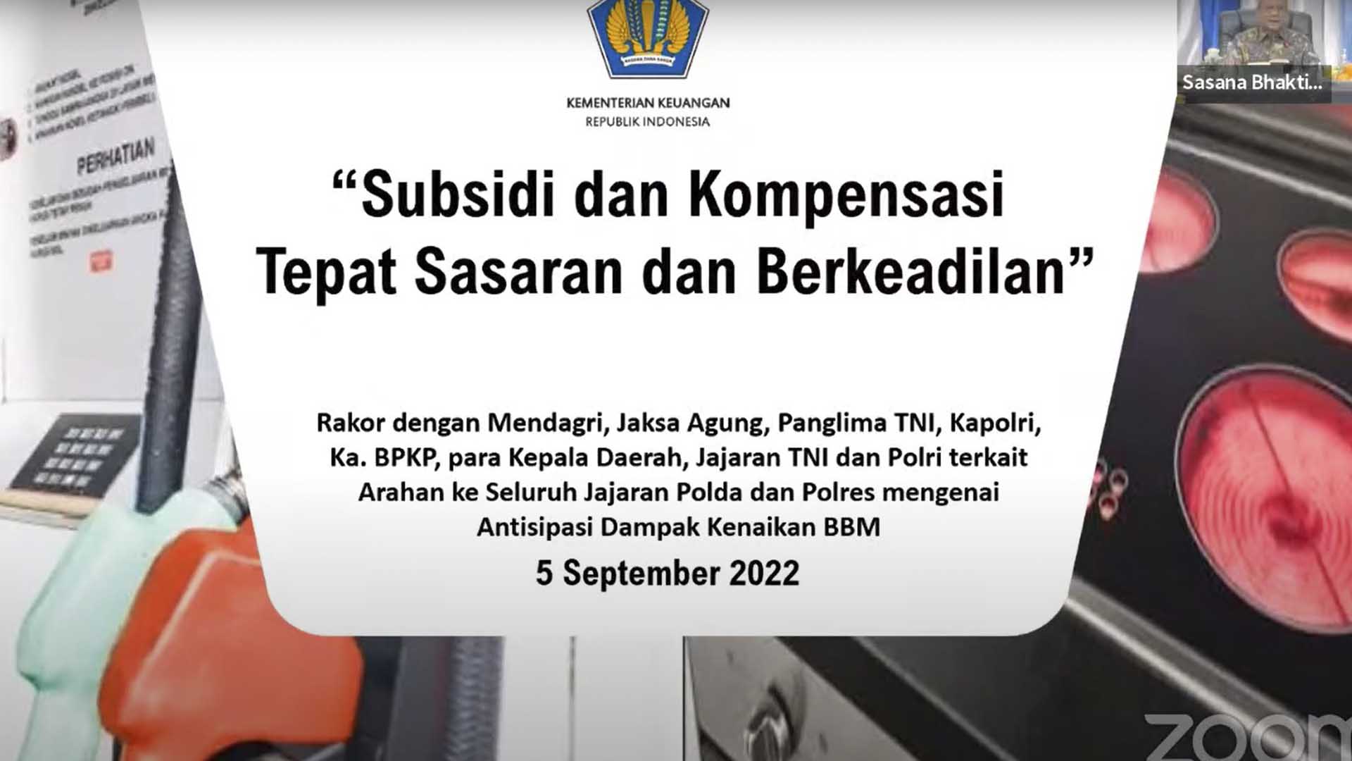 Bantalan Sosial Penanggulangan Dampak Kenaikan BBM
