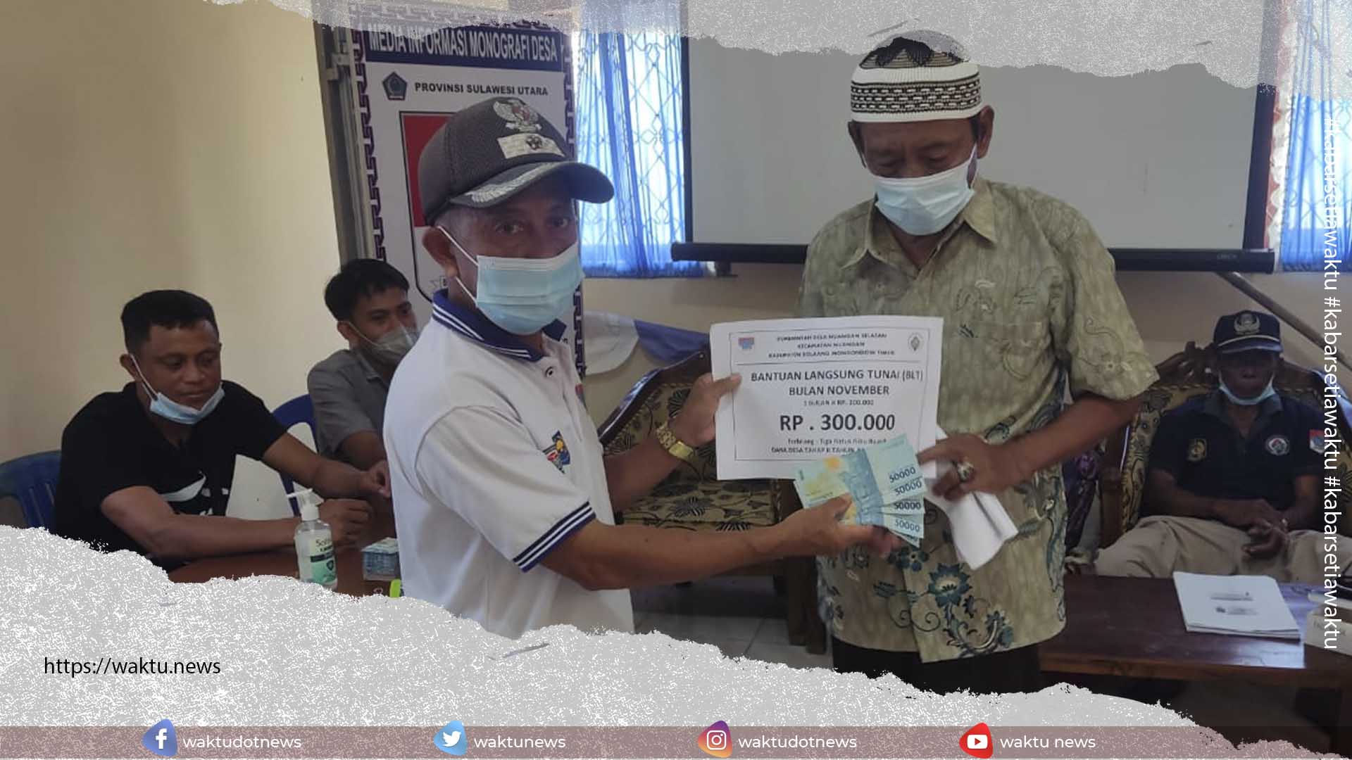 Warga Desa Nuangan Selatan Menerima BLT Dana Desa