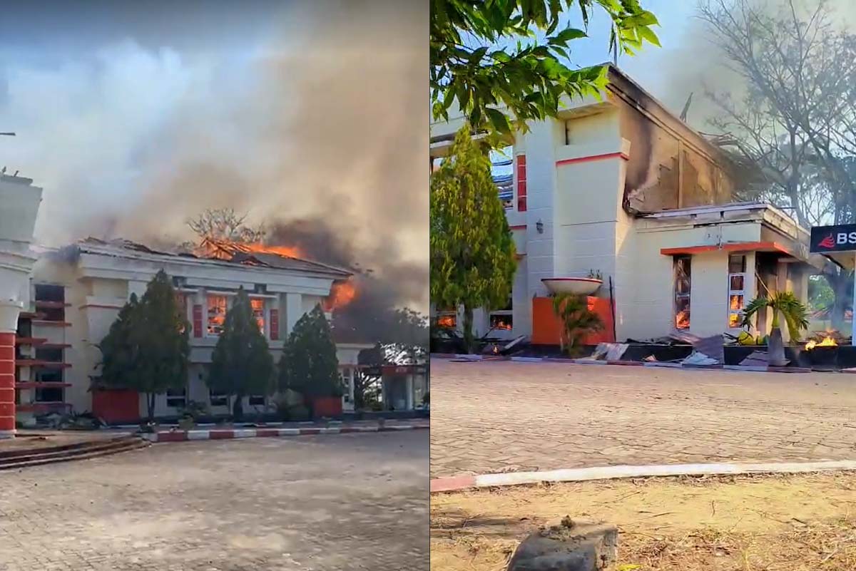 Kantor Bupati Pohuwato Jadi Korban Demonstrasi