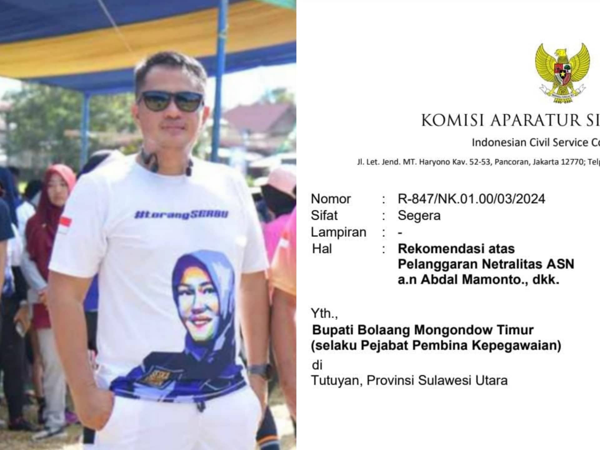 Pemkab Boltim Kirim Surat ke KASN,  Minta Peninjauan Kembali Rekomendasi Pelanggaran Netralitas ASN