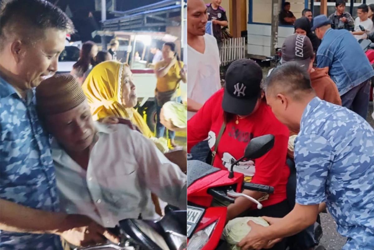 Demokrat Boltim Bagikan Sayur Gratis