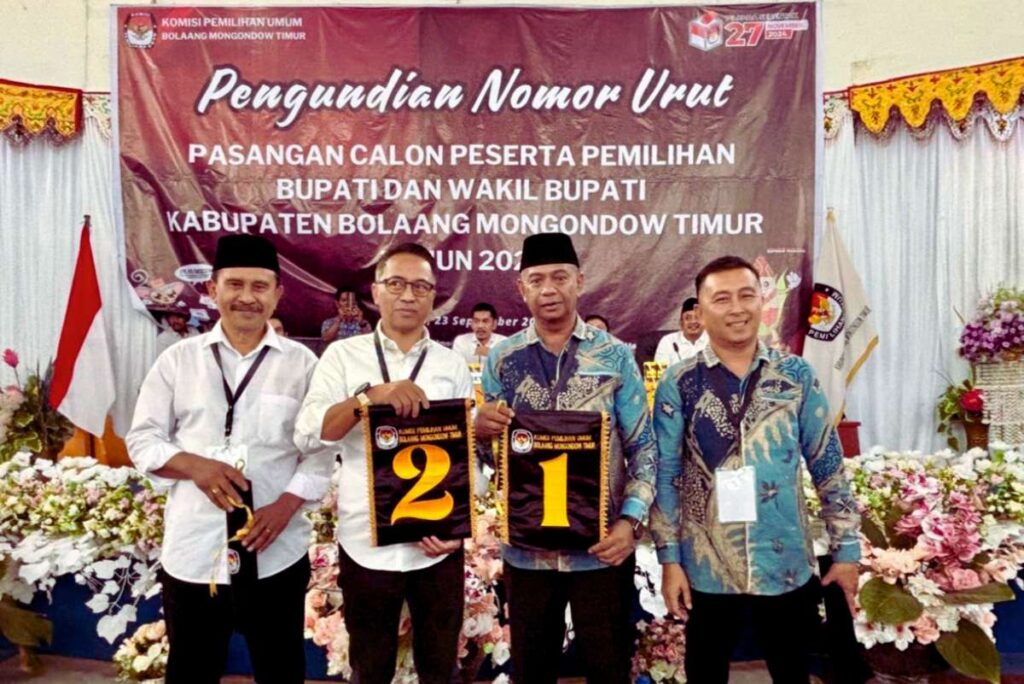 KPU Boltim Tetapkan Oskar-Argo Nomor Urut 1
