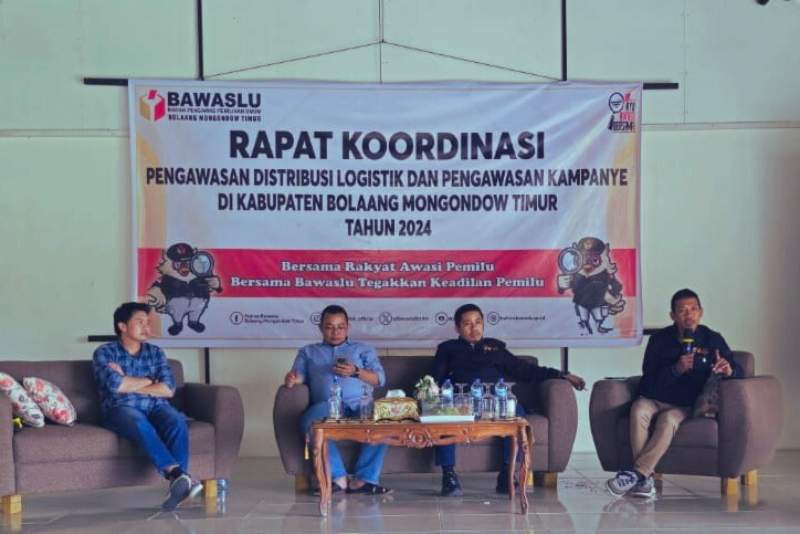 Bawaslu Boltim Rapat Pengawasan Logistik 2024
