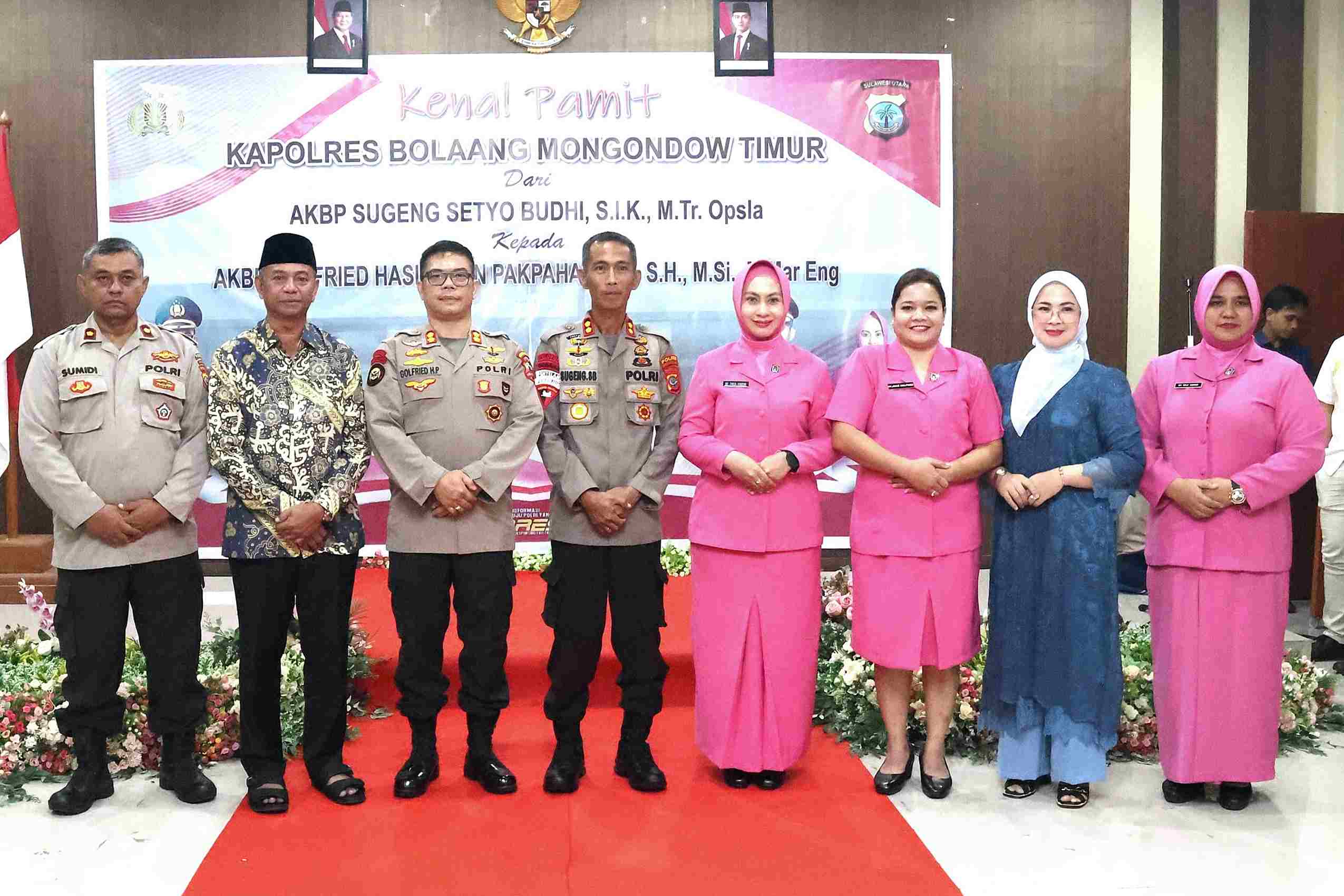 Oskar Manoppo Hadiri Kenal Pamit Kapolres Boltim