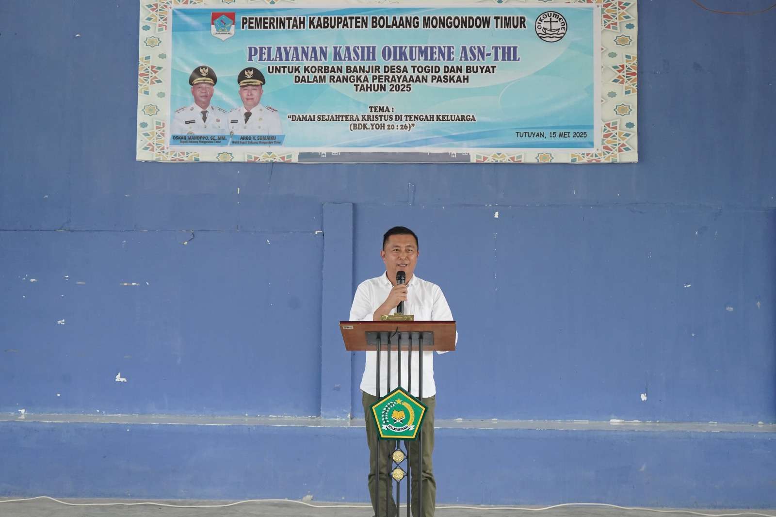 Wabup Boltim Argo Sumaiku Hadiri Pelayanan Kasih Oikumene, Ungkap Makna Paskah Sebenarnya
