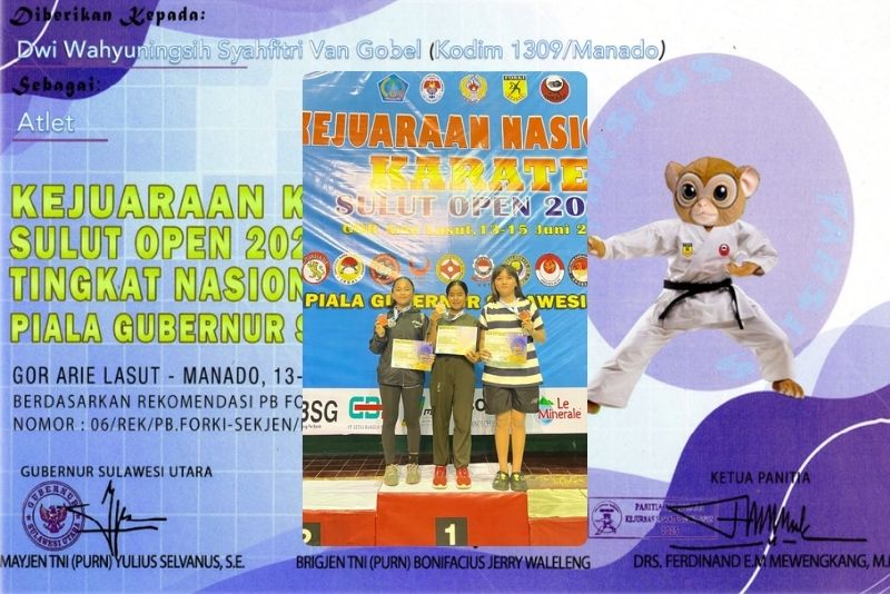 Dwi Wahyuningsih juara karate Sulut Open 2025