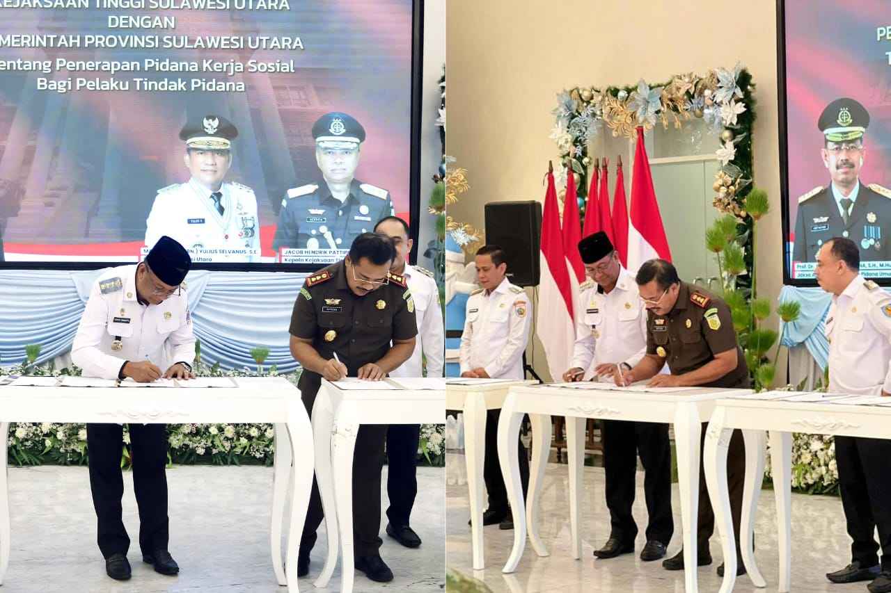 Bupati Oskar Manoppo menandatangani kerja sama dengan Kejaksaan Negeri Kotamobagu