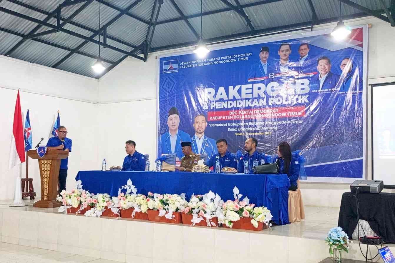 Sekretaris DPD Demokrat Sulut Stendy Rondonuwu minta kader Demokrat Boltim dukung Prabowo Subianto dan Yulius Selvanus