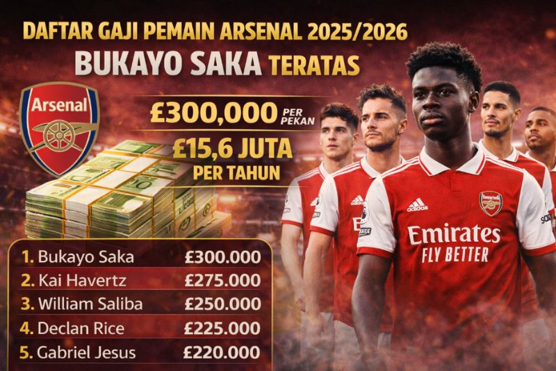 Gaji pemain Arsenal 20252026