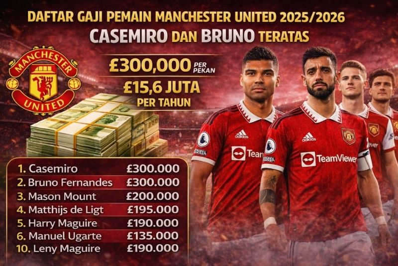 Gaji pemain Manchester United 20252026