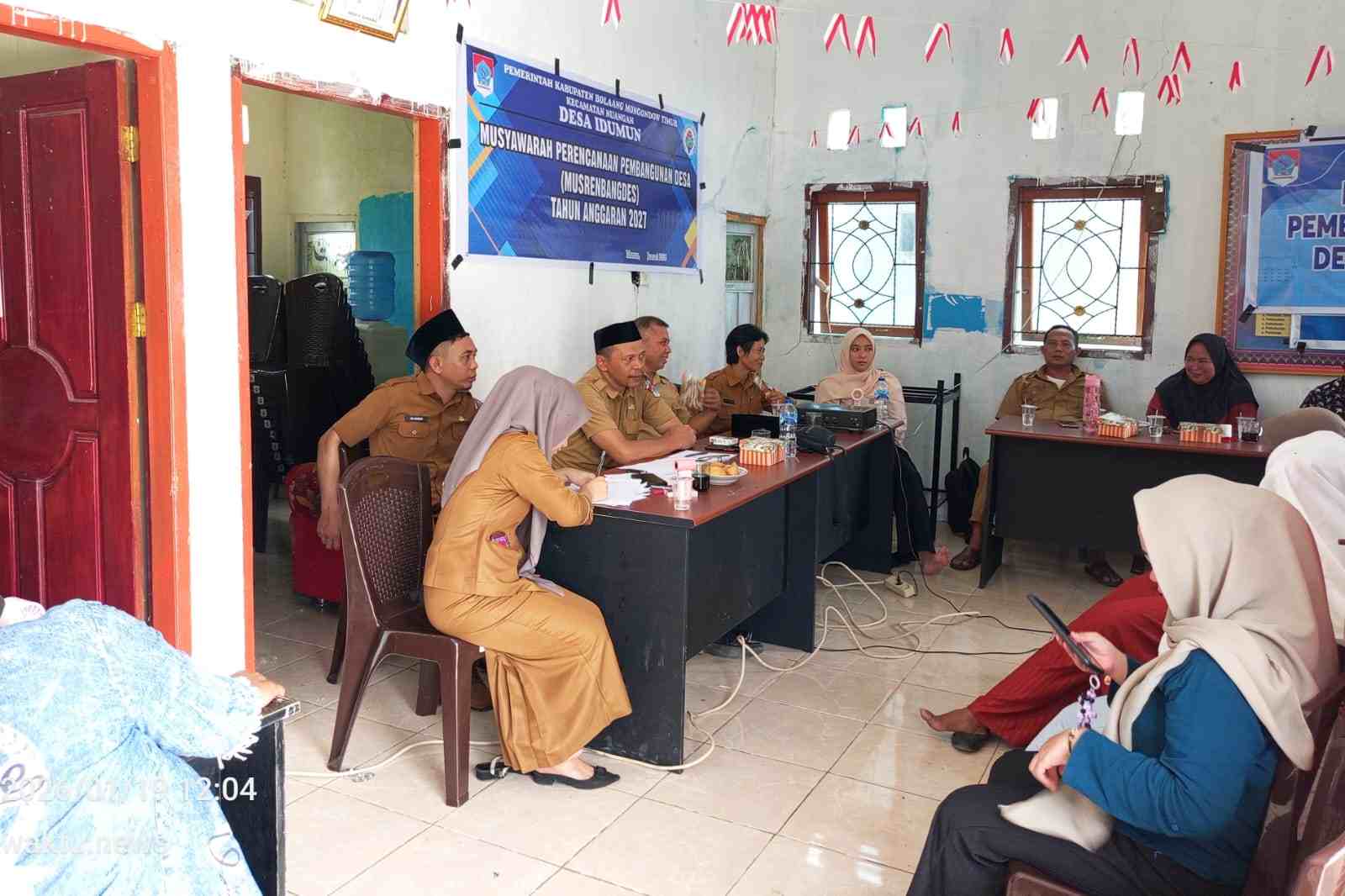 Pj Sangadi Idumun Novie Mokoagow saat Musrenbangdes 2027