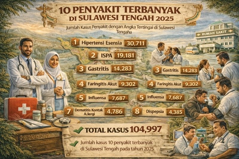 Penyakit Terbanyak Sulawesi Tengah 2025