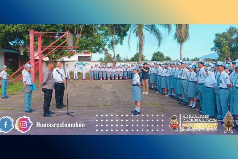 Penyuluhan Kamtibmas Polres Tomohon di sekolah