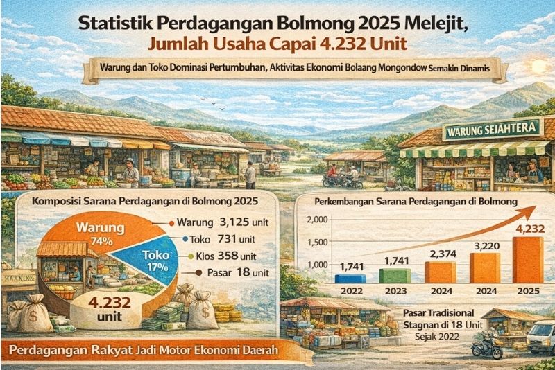 statistik perdagangan Bolmong 2025