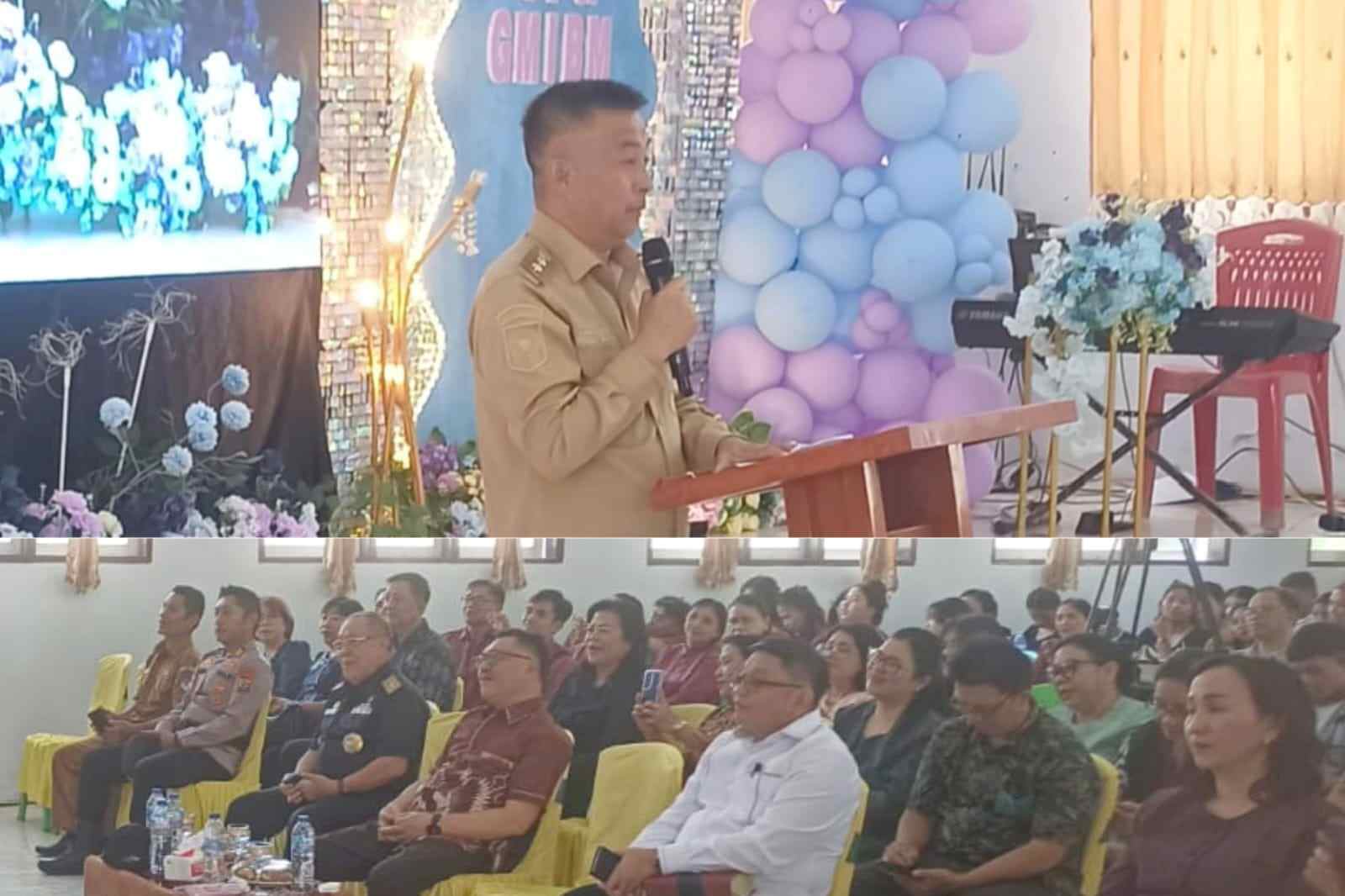 Wakil Bupati Boltim Argo Vinsensius Sumaiku menghadiri HUT ke-72 Yayasan Pendidikan GMIBM