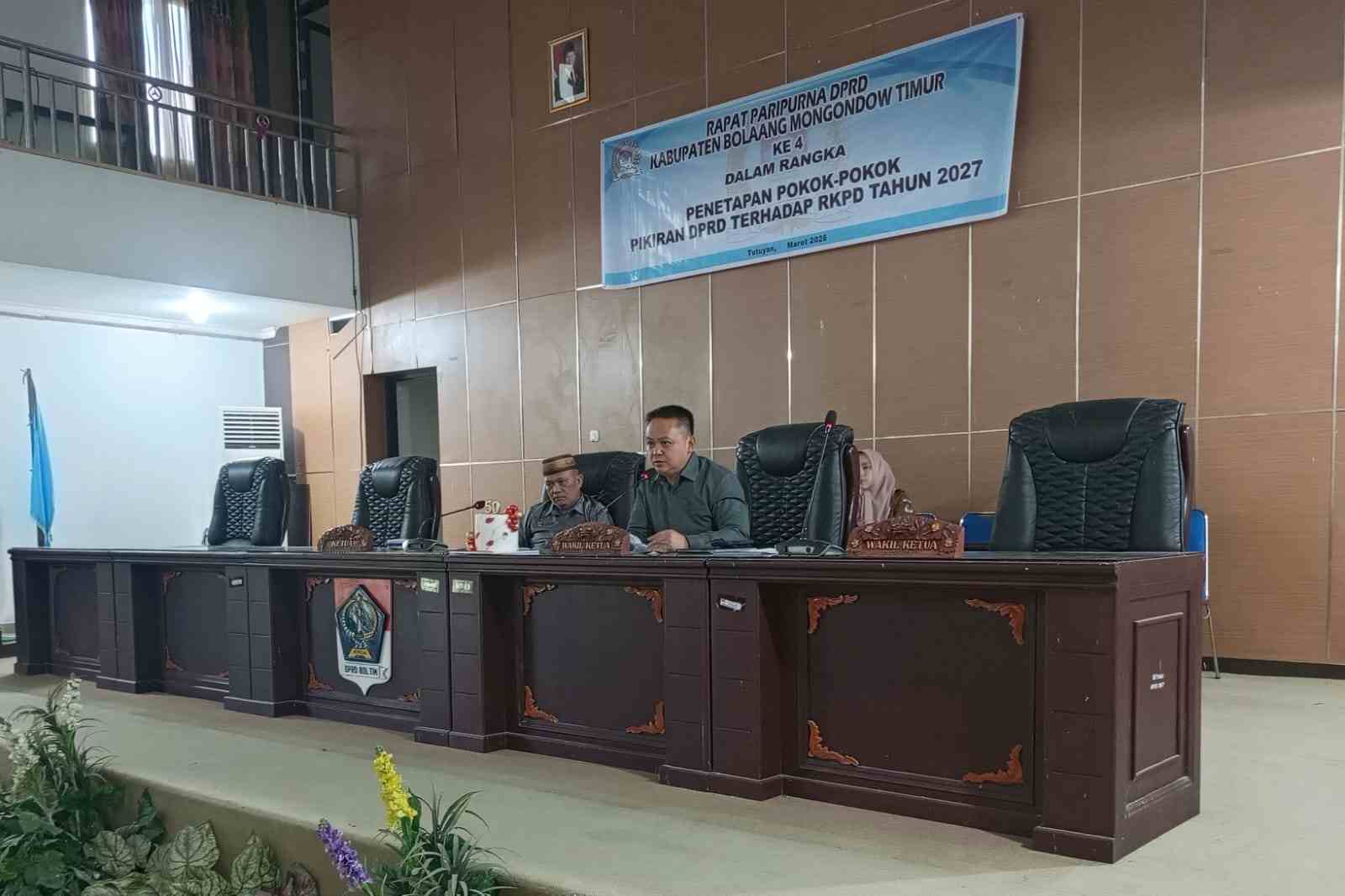rapat paripurna dprd boltim RKPD 2027