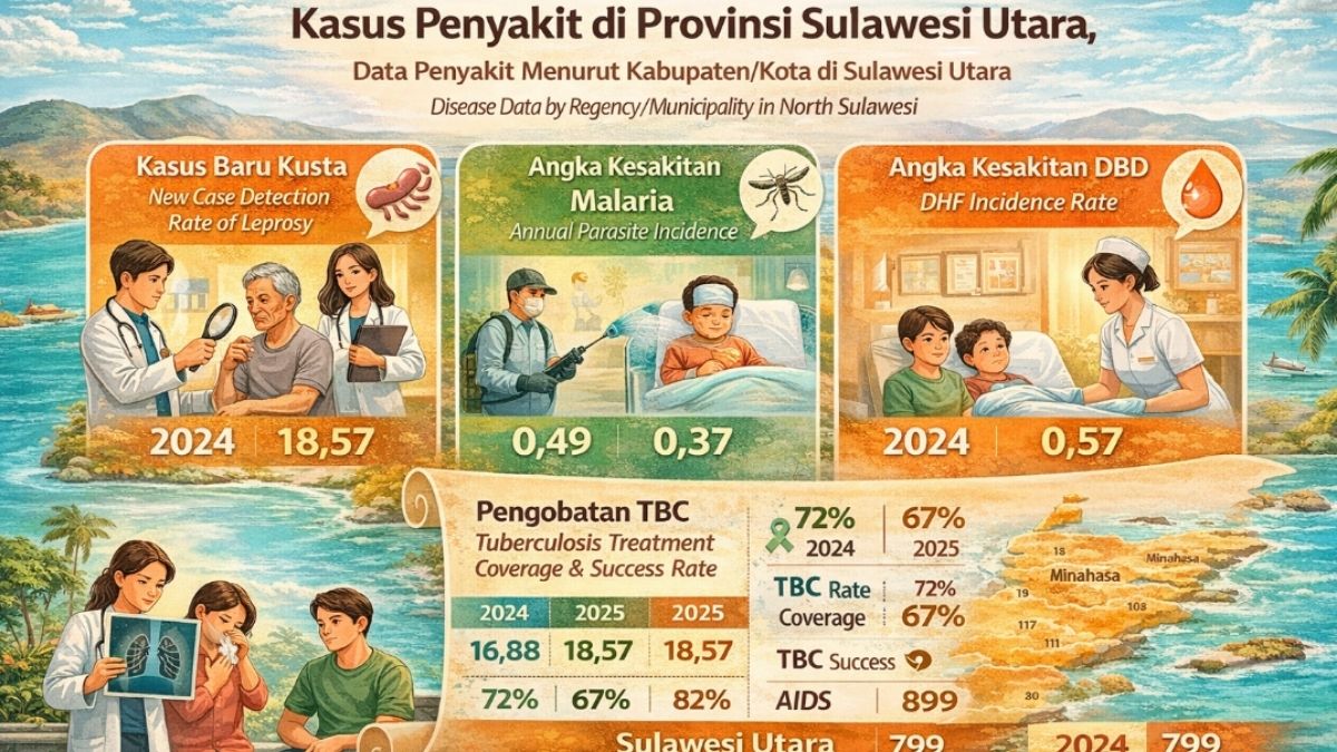 data penyakit Sulawesi Utara 2024 2025