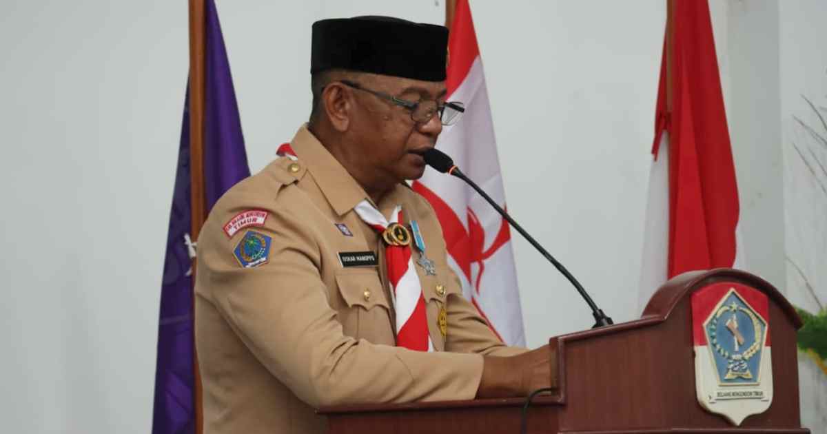 Bupati Oskar Manoppo membuka Muscab III Pramuka Boltim tahun 2026