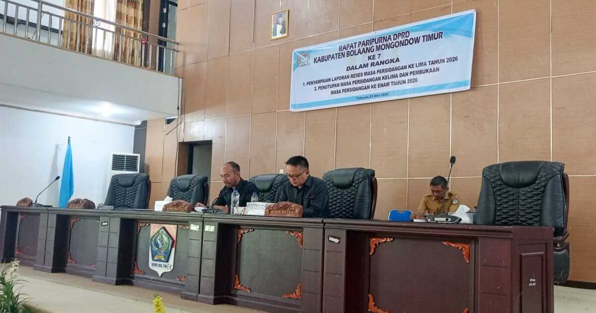 Rapat Paripurna DPRD Boltim dalam rangka Penyampaian Laporan Reses Masa Persidangan Kelima Tahun 2026
