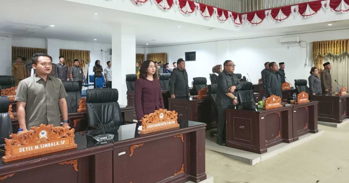 Suasana rapat paripurna DPRD Bolaang Mongondow Timur (Boltim)