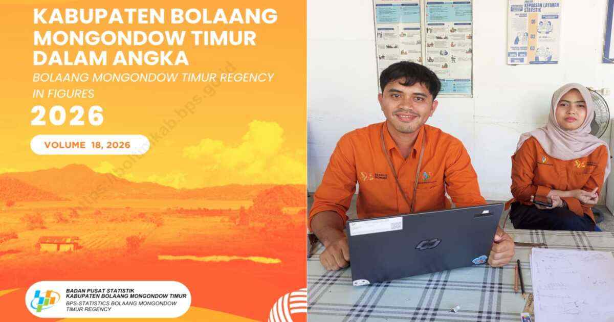 Pegawai BPS Boltim Bayu memberikan keterangan terkait data kendaraan yang menjalani uji berkala.