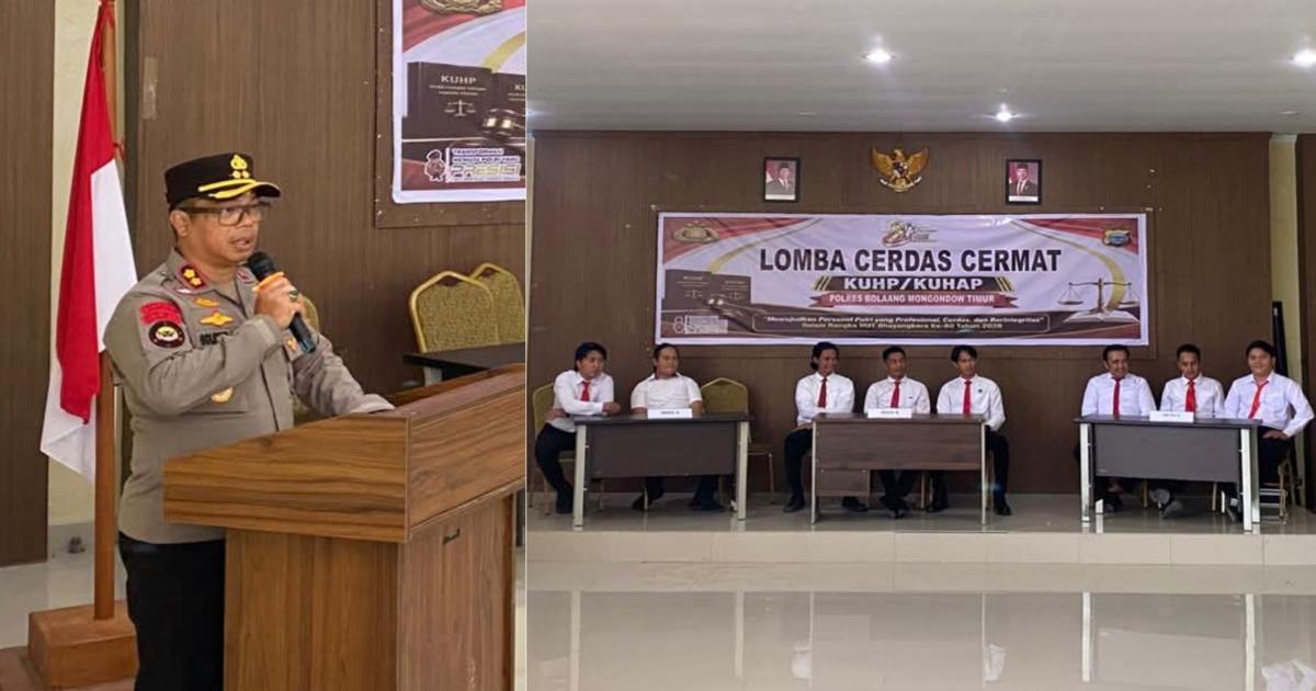 Kapolres Boltim membuka Lomba Cerdas Cermat KUHP dan KUHAP