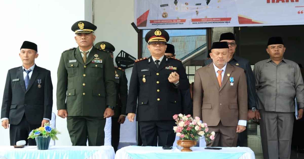 Kapolres Boltim AKBP Golfried Hasiholan Pakpahan menghadiri Upacara Hari Lahir Pancasila 2026