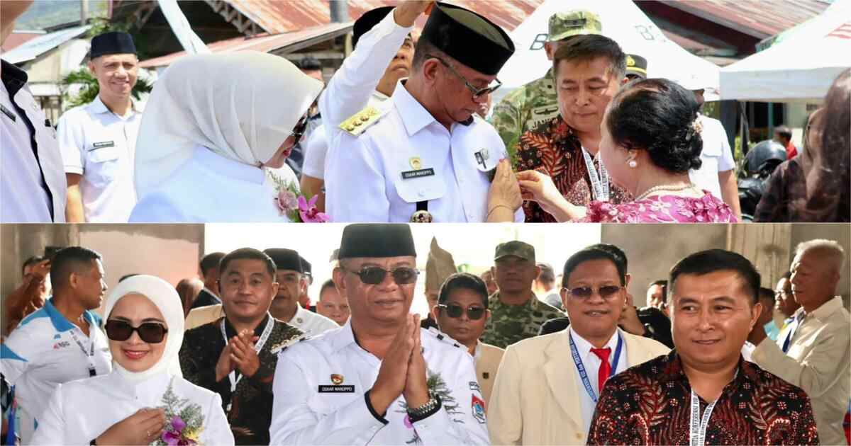 Bupati Boltim tiba di lokasi Konferensi VIII dan Pertemuan Raya Kaum Bapak Katolik disambut jemaat