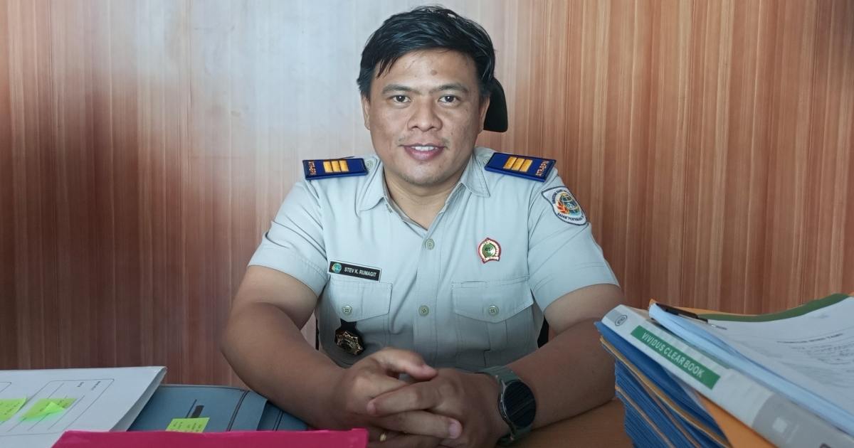 Kantor Pertanahan Boltim Stev K Rumagit menjelaskan informasi HGU Kobondian di wilayah Kotabunan