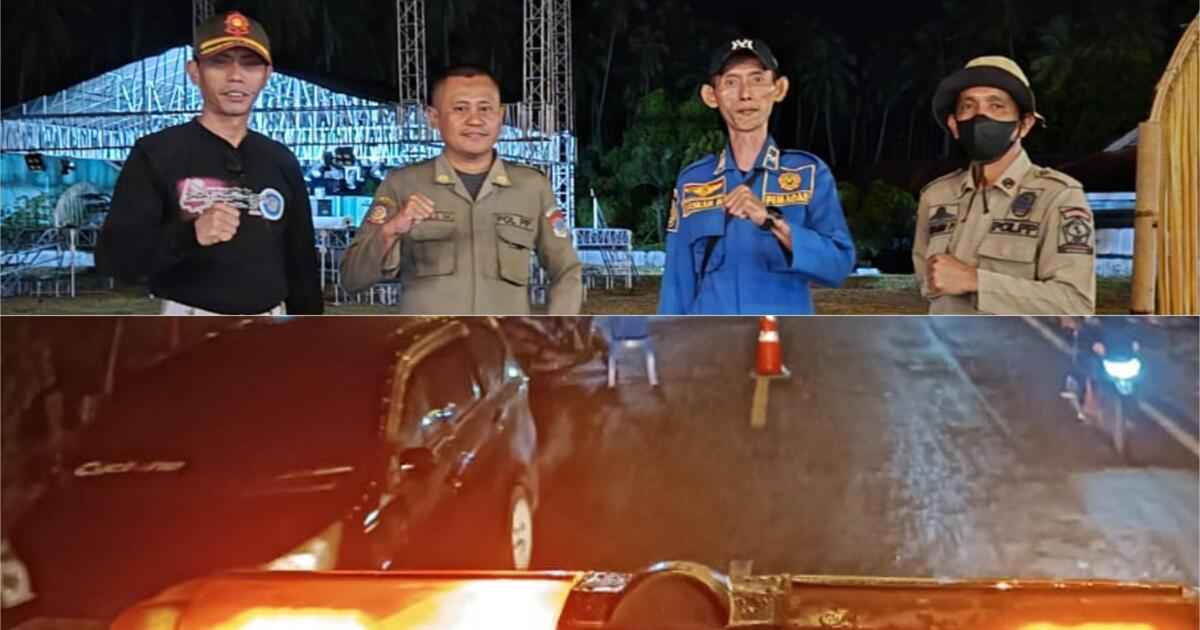 Kepala Satpol PP Boltim Ikhlas Pasambuna memimpin patroli perdana cipta kondisi di wilayah Boltim.