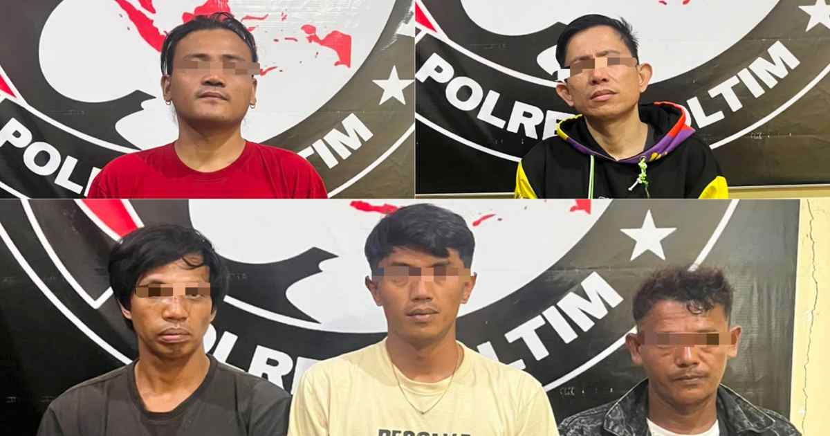 Polres boltim amankan lima terduga pelaku dalam pengungkapan jaringan sabu lintas daerah