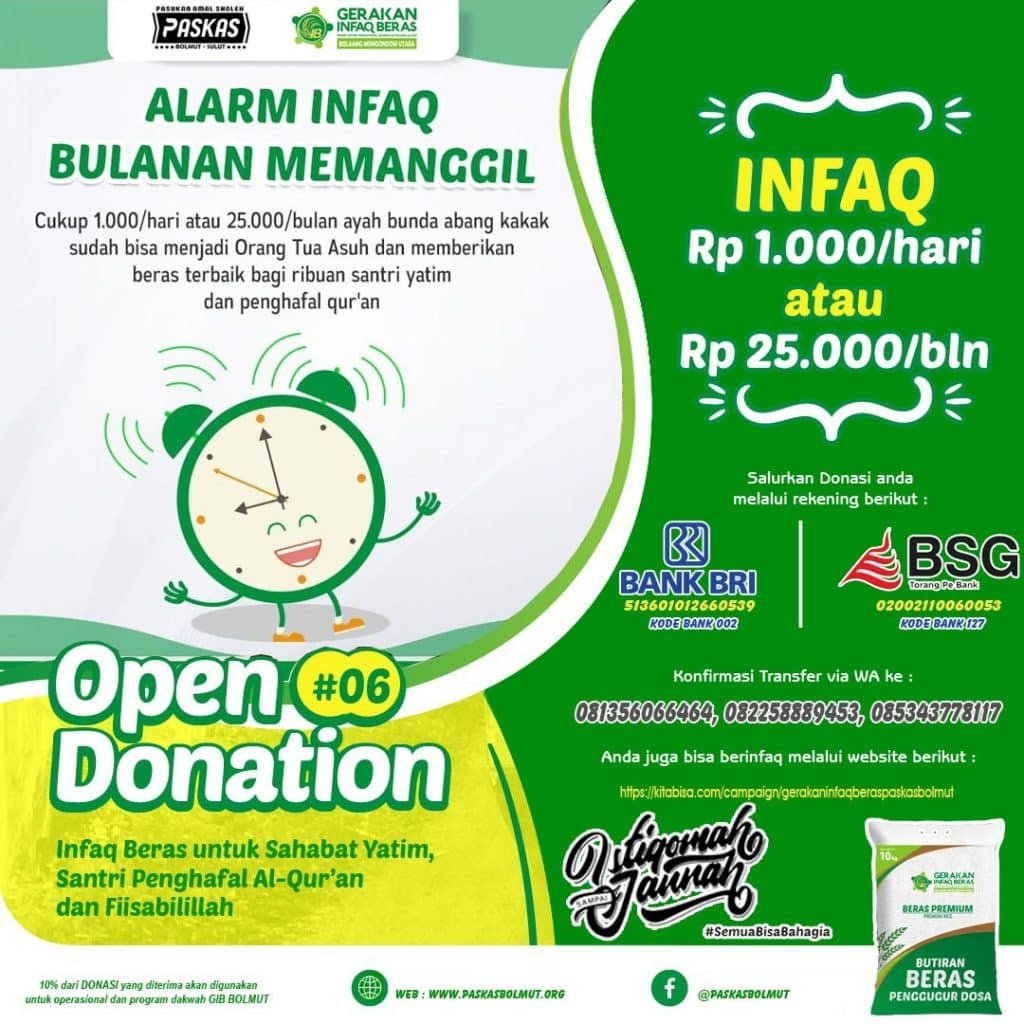 Gerakan Infaq Beras Yatim & Penghafal Al-Qur'an