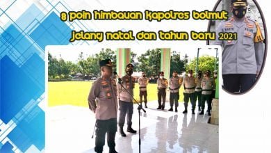 Himbauan Kapolres Bolmut Jelang Natal dan Tahun Baru 2021