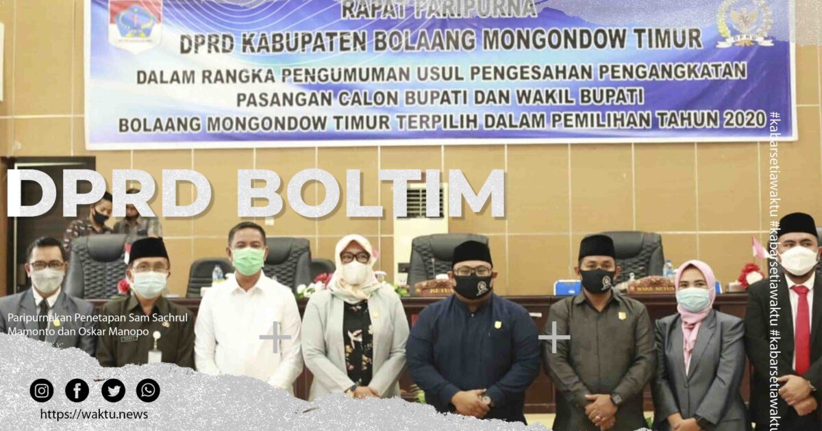 Paripurna Penetapan Sachrul Mamonto dan Oskar Manopo