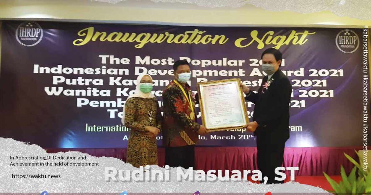 Rudini Masuara Terima Penghargaan