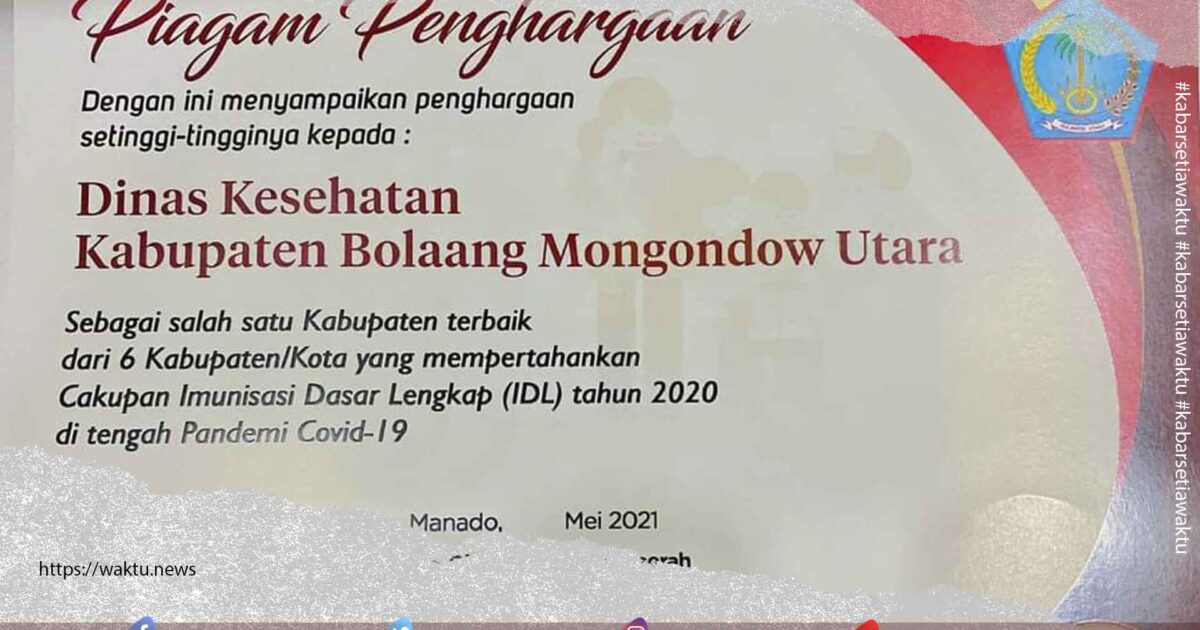 Kabupaten Bolmut Terbaik Pertahankan IDL Di Sulut