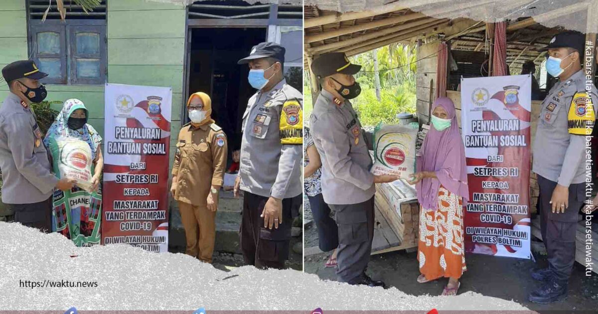 Polsek Nuangan Salurkan Bansos