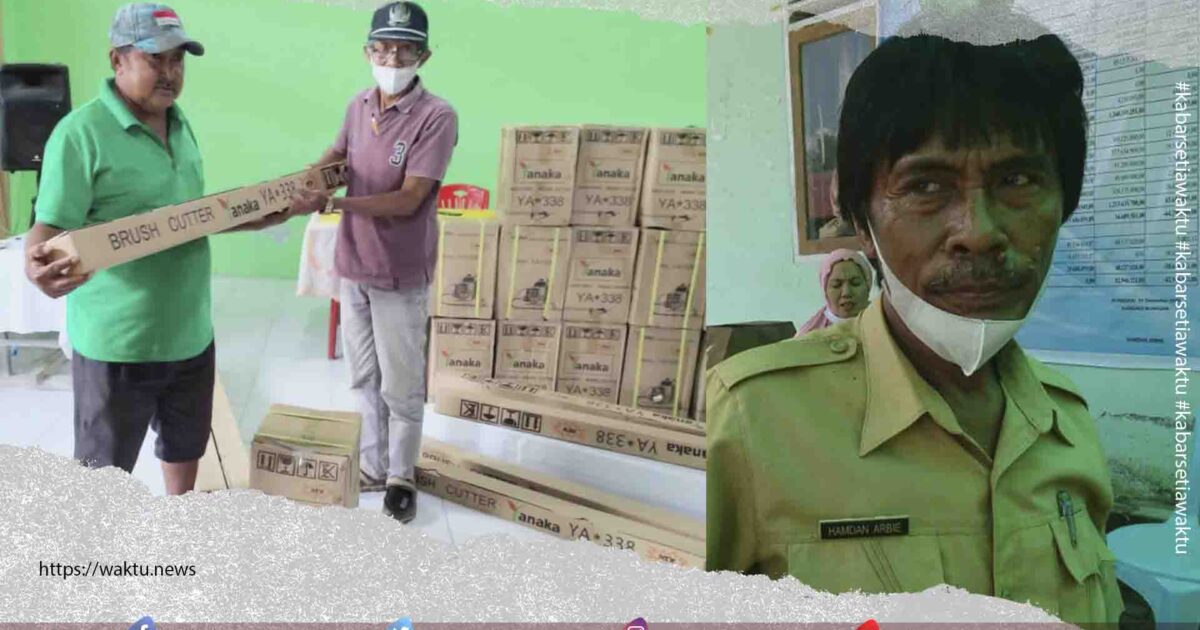 Pemdes Nuangan Serahkan Sejumlah Mesin Pemotong Rumput