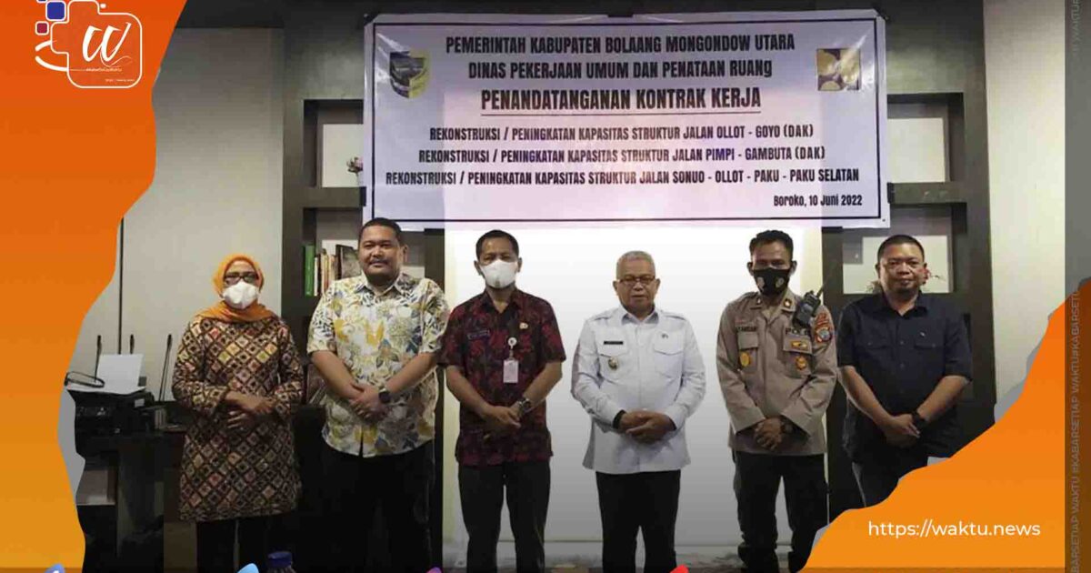 Dinas PUPR Bolmut Ekspose Penandatanganan Dokumen Kontrak