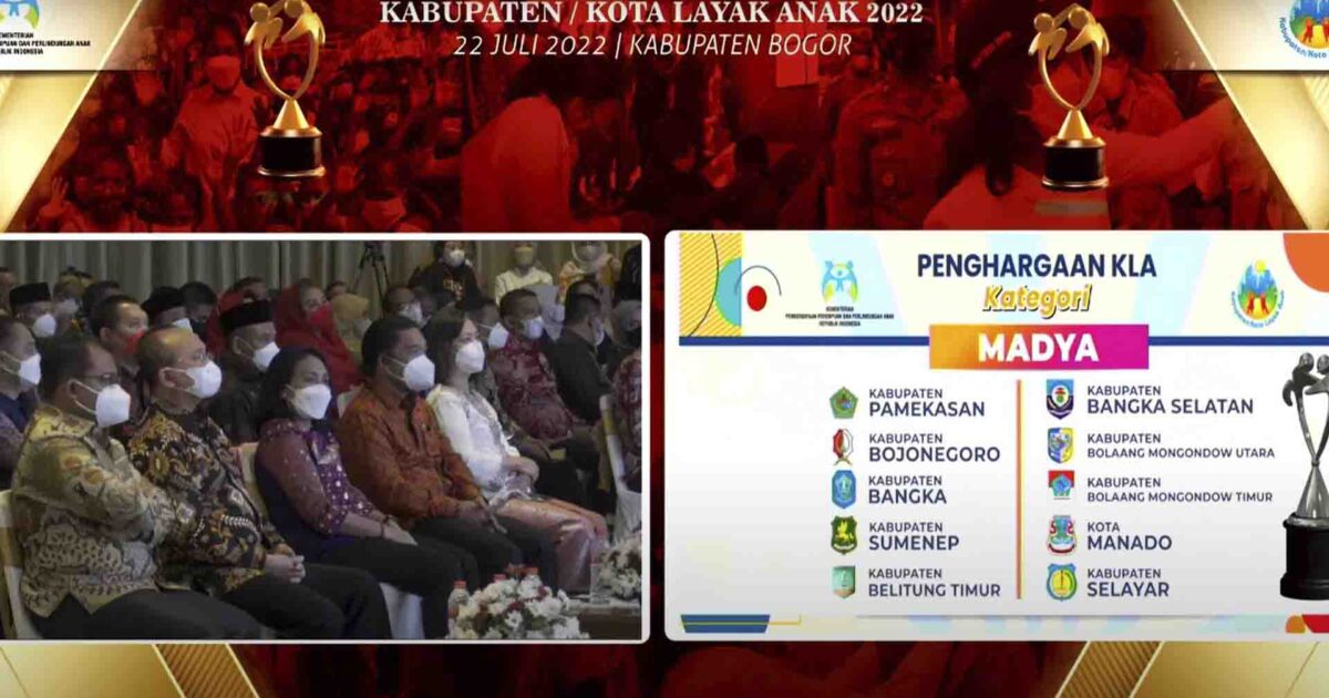 Boltim Raih Penghargaan Kabupaten Layak Anak