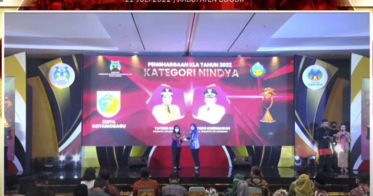 Kotamobagu Terima Penghargaan KLA Kategori Nindya